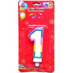 Candeline glitter numero 1                                   50/12/1