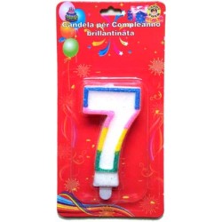 Candeline glitter numero 7                                   50/12/1