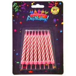 8 candeline spiraliformi compleanno rosa                  12/48