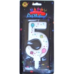 Candele Maxi 13 cm Multicolor Numero 5                     12/12