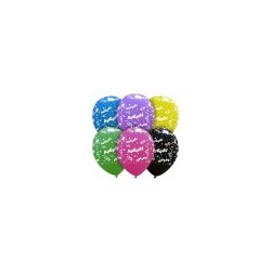 Palloncini 30cm decorati  “tanti auguri” 100 pz.