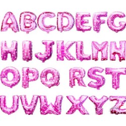 Palloncini Foil Lettera colore Rosa  40 cm (sfuse)