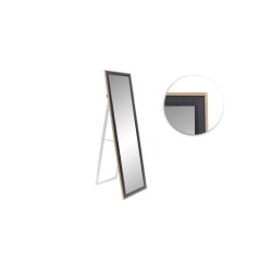 SPECCHIO IN PIEDI CON SUPPORTOCOL LEGNO NATURALE/NEROCM 124X34X2